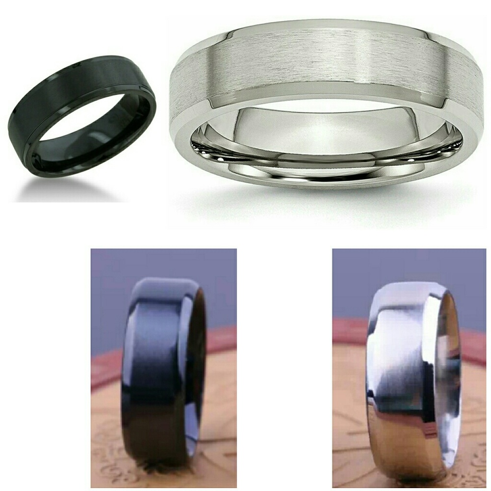 Stainless steel wedding band
